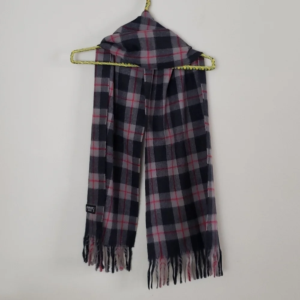 Christian Dior 61468 plaid fringe scarf. Winter accessories, cozy, cl…